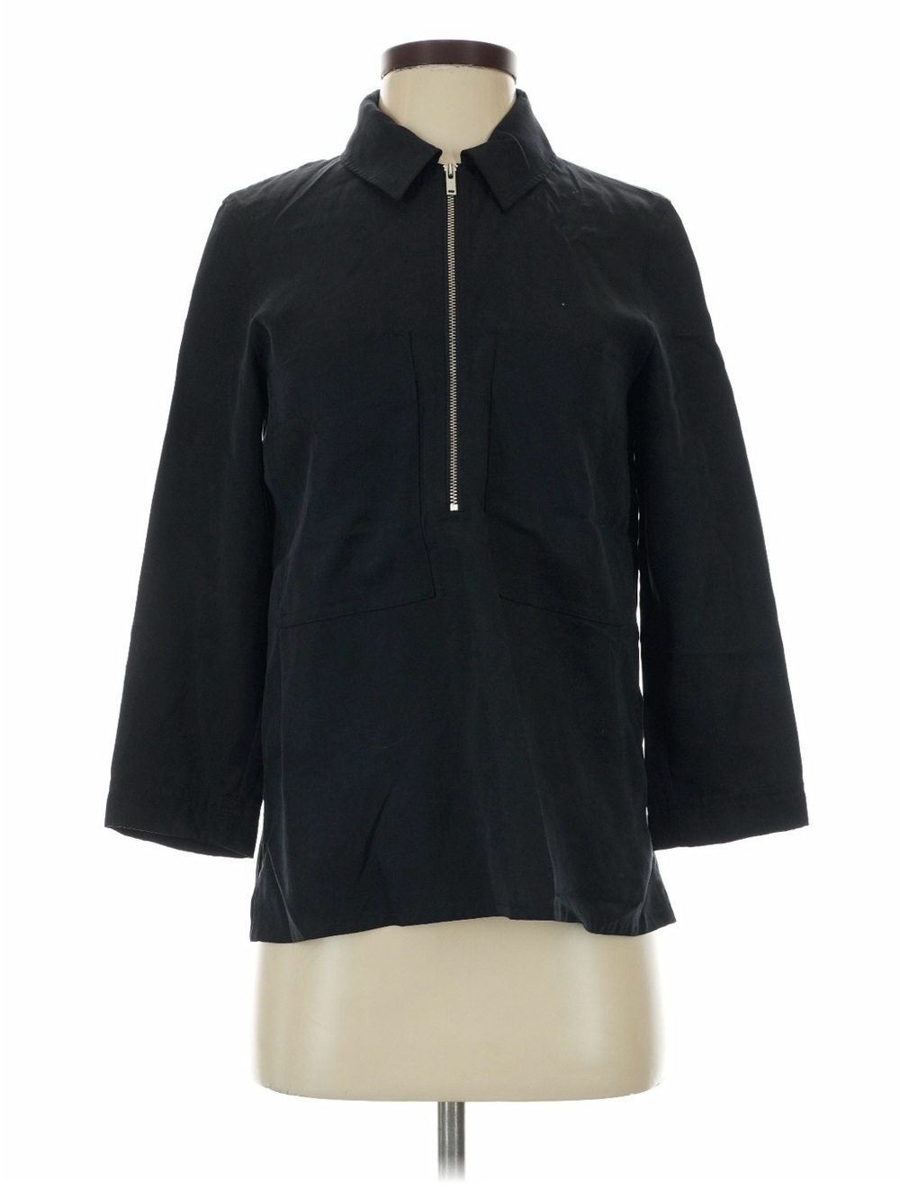 COS Black Half-Zip Utility Top Zipper